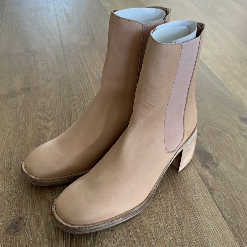 free people essential chelsea boot in antique white